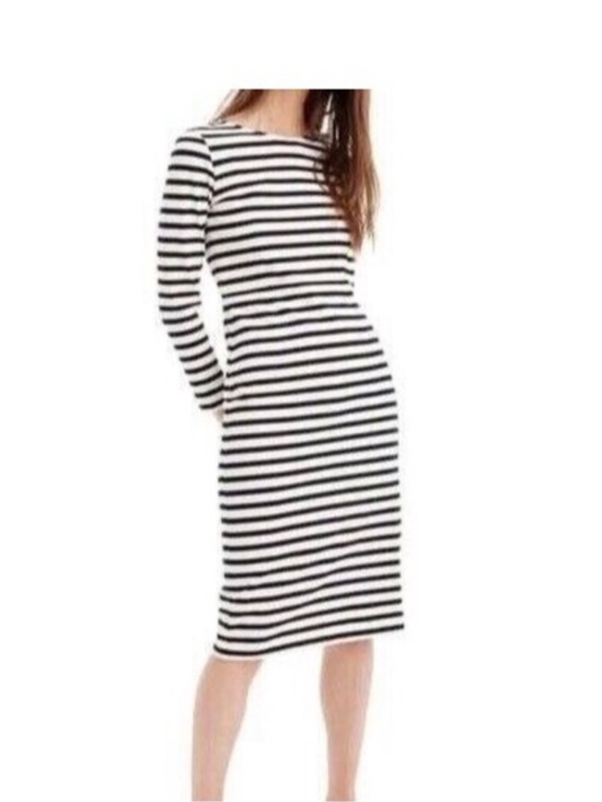 J. Crew Dresses & Skirts - J. Crew Midi-dress in Striped Jersey Knit